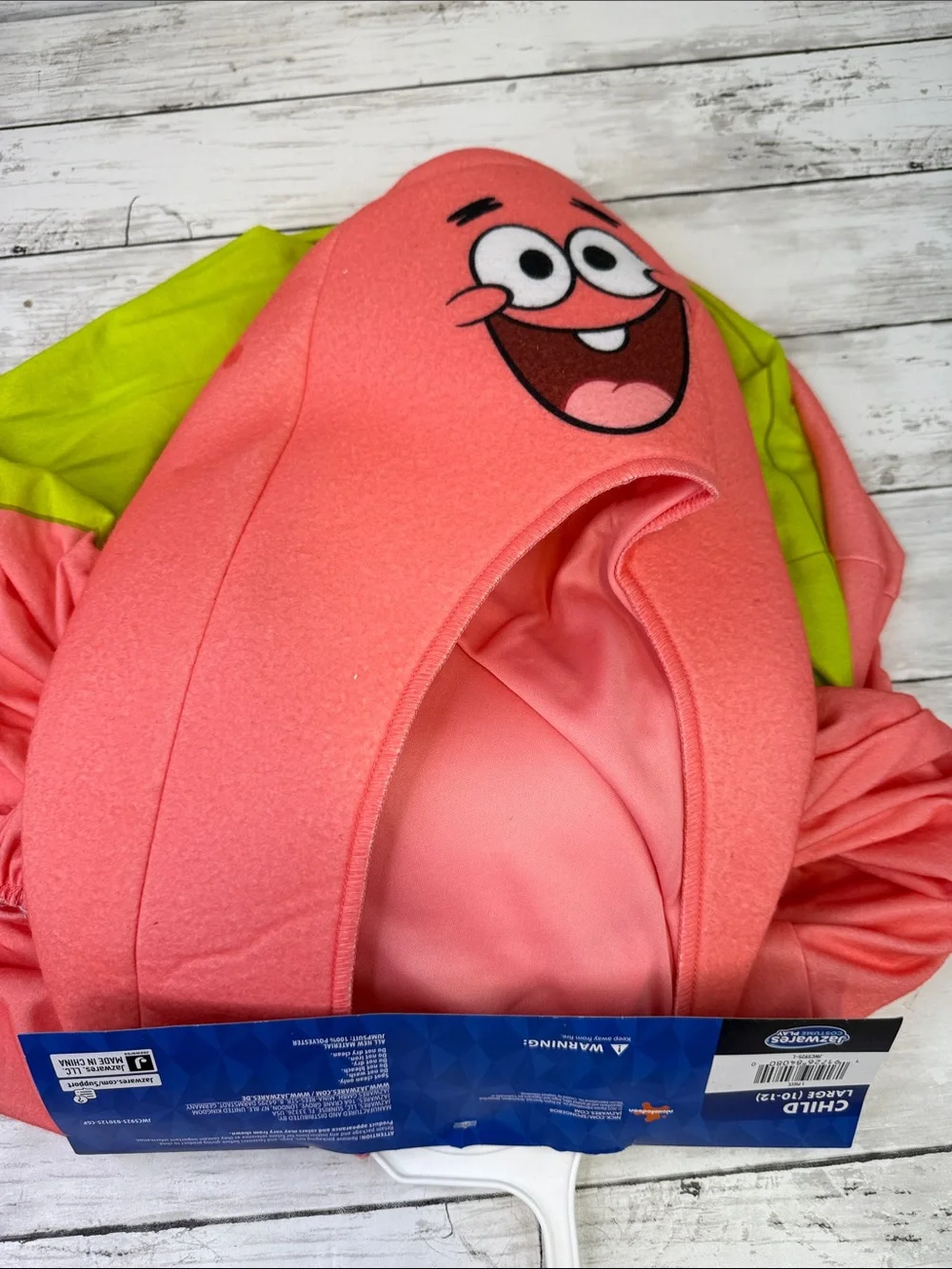 HALLOWEEN costume “Patrick” sz Lg child 10-12 from SpongeBob NWT